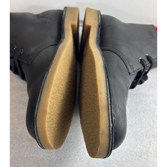 Clarks Originals Mens Desert Boot Black Leather Casual Boots Size 10 M main image 5